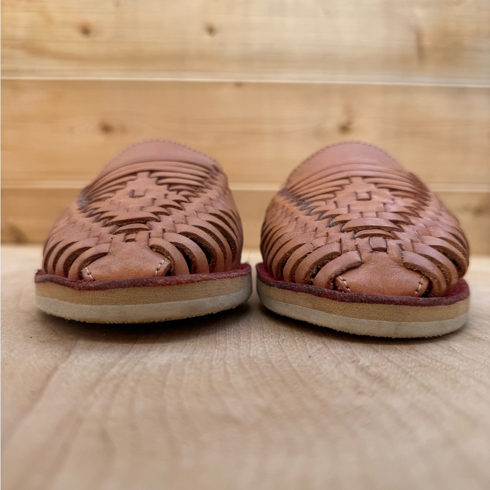 Women’s Woven Leather Espadrille Slip-On’s - Picture 9 of 11